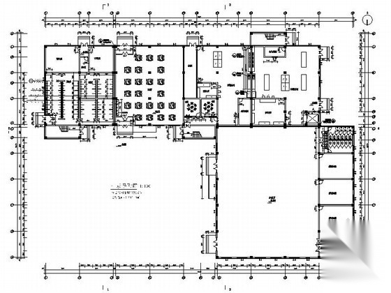 [新疆]某公司二层食堂建筑扩初图cad施工图下载【ID:166449198】