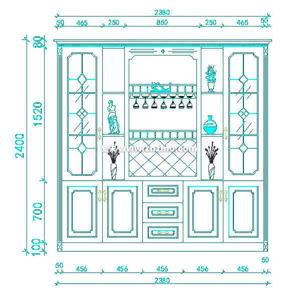 酒柜施工图下载【ID:182210194】