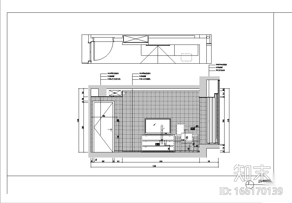 [杭州]一套相当完整规范的两居室设计施工图cad施工图下载【ID:166170139】