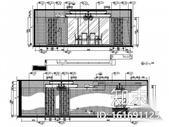 [北京]精装公寓楼标准层E型四居样板房装修图cad施工图下载【ID:161691125】