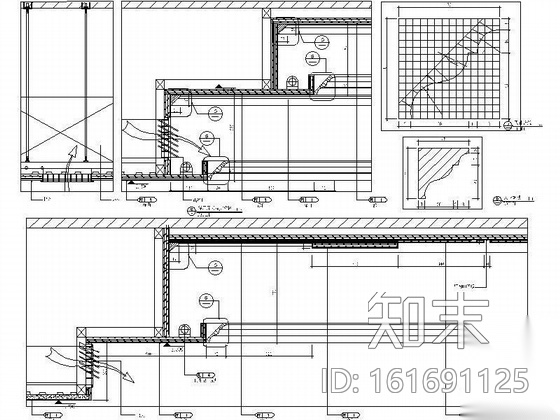 [北京]精装公寓楼标准层E型四居样板房装修图cad施工图下载【ID:161691125】