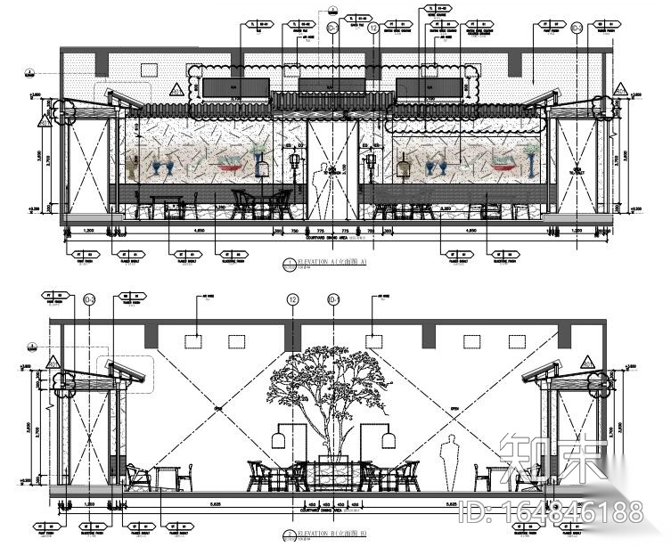 广州新世界酒店餐饮区域方案+施工图+SU模型施工图下载【ID:164846188】