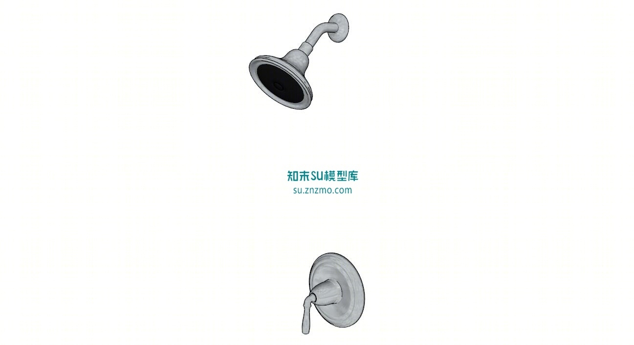 科勒淋浴喷头和混水阀SU模型下载【ID:148490212】