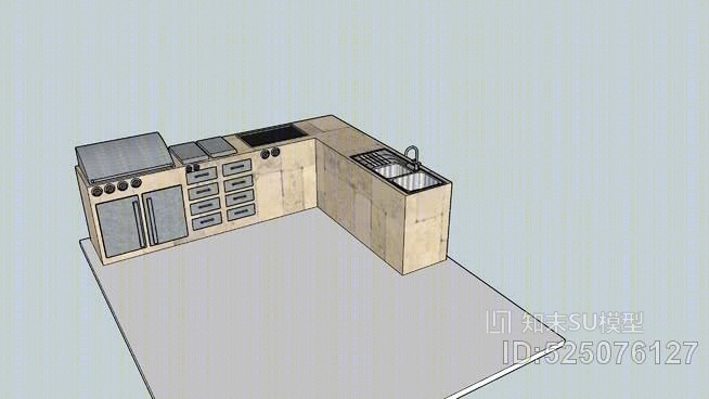 室外厨房SU模型下载【ID:525076127】
