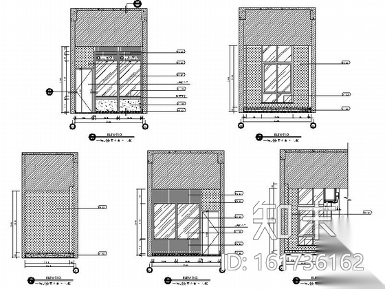 [河南]豪华欧式风格售楼处室内装修施工图（含高清效果、...cad施工图下载【ID:161736154】