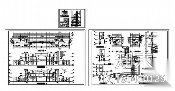 某职业高中大门建筑施工图cad施工图下载【ID:166450129】