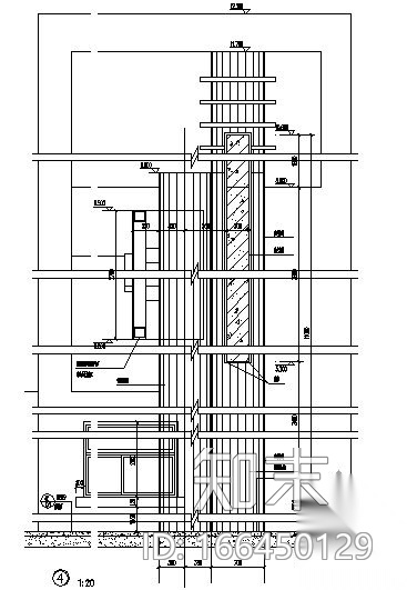 某职业高中大门建筑施工图cad施工图下载【ID:166450129】