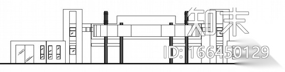 某职业高中大门建筑施工图cad施工图下载【ID:166450129】