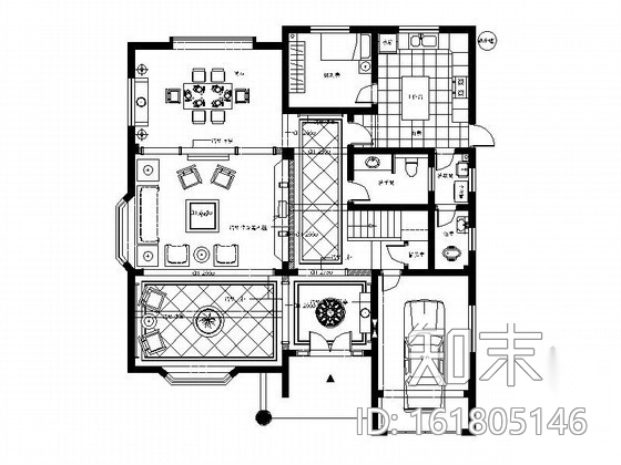 欧式公馆三层别墅住宅装修图施工图下载【ID:161805146】
