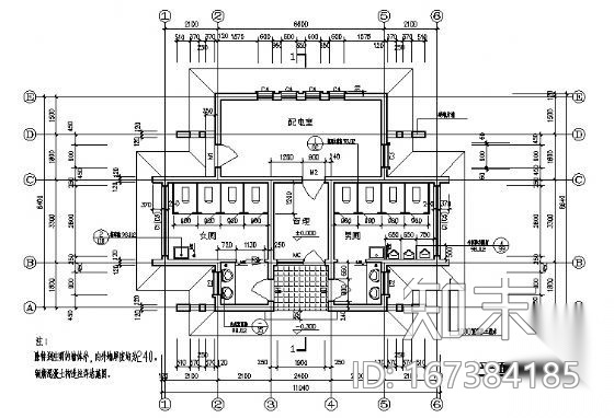 某A型城市公厕建筑方案图cad施工图下载【ID:167384185】