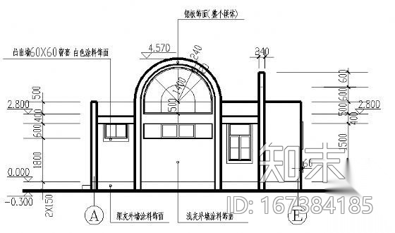 某A型城市公厕建筑方案图cad施工图下载【ID:167384185】