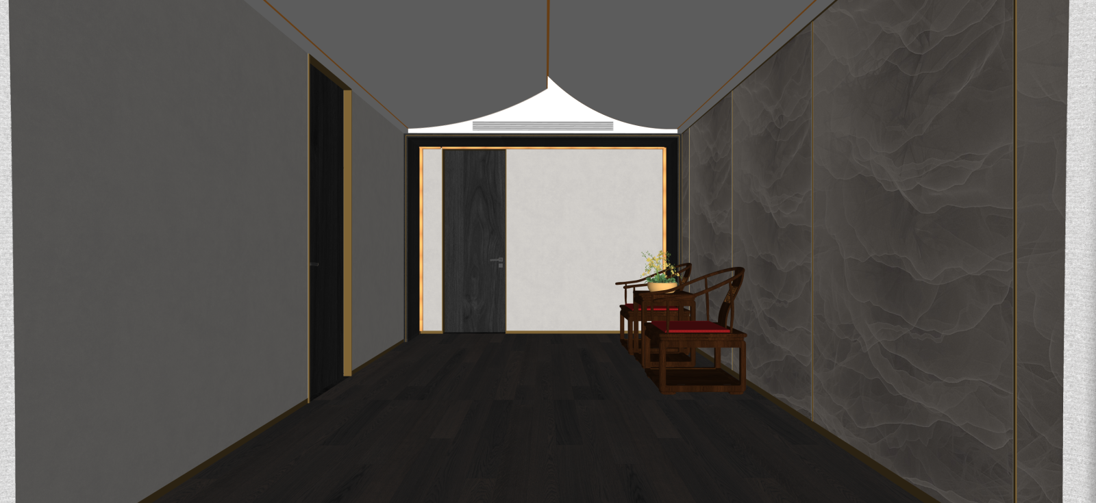 现代玄关SU模型下载【ID:1222223356】