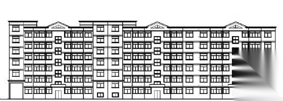 某六层住宅建筑设计图纸cad施工图下载【ID:149852155】