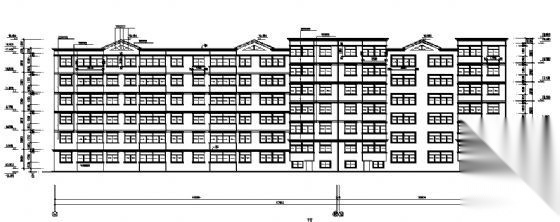 某六层住宅建筑设计图纸cad施工图下载【ID:149852155】