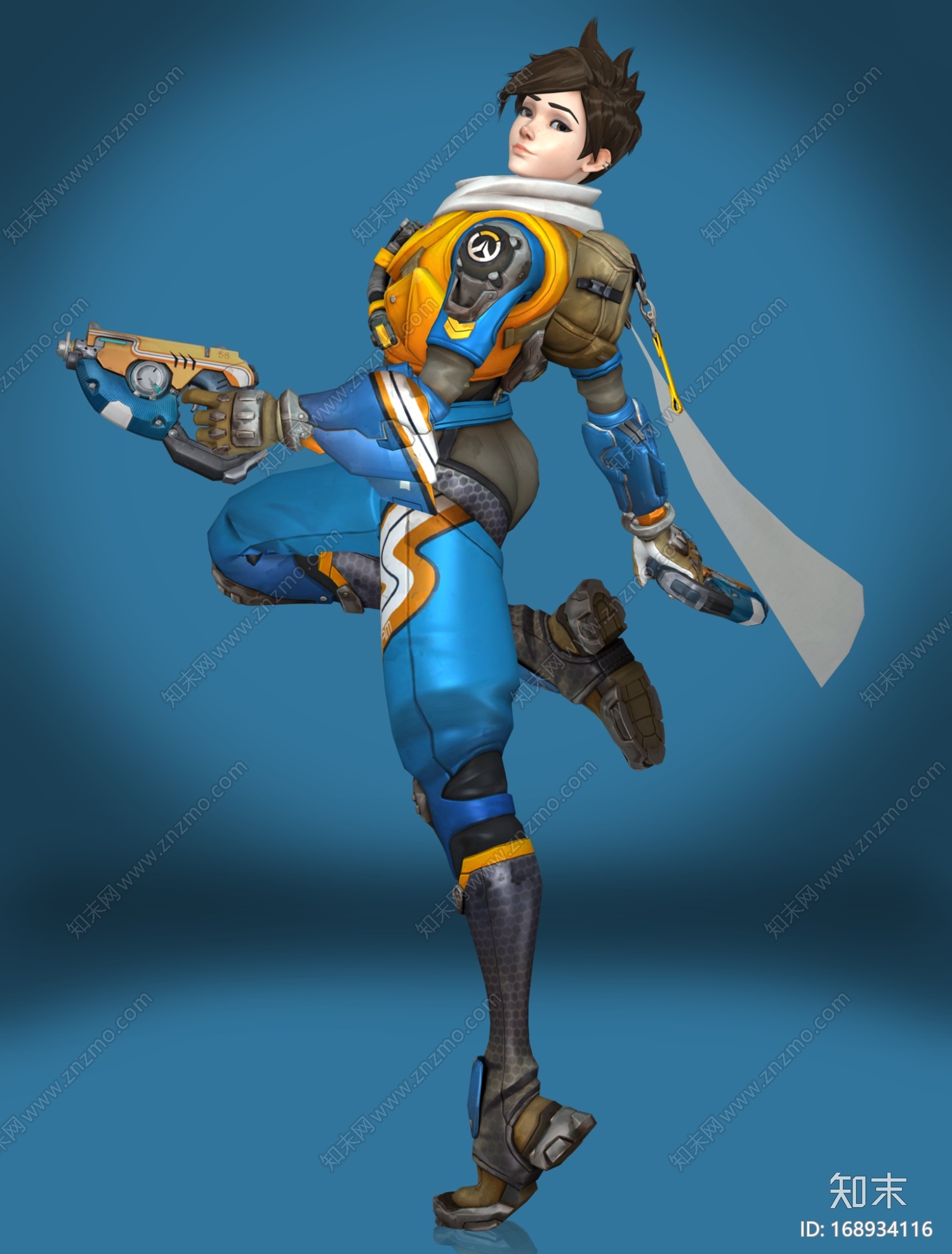 啦，首发——守望先锋模型猎空皮肤模型12套模型+武器CG模型下载【ID:168934116】