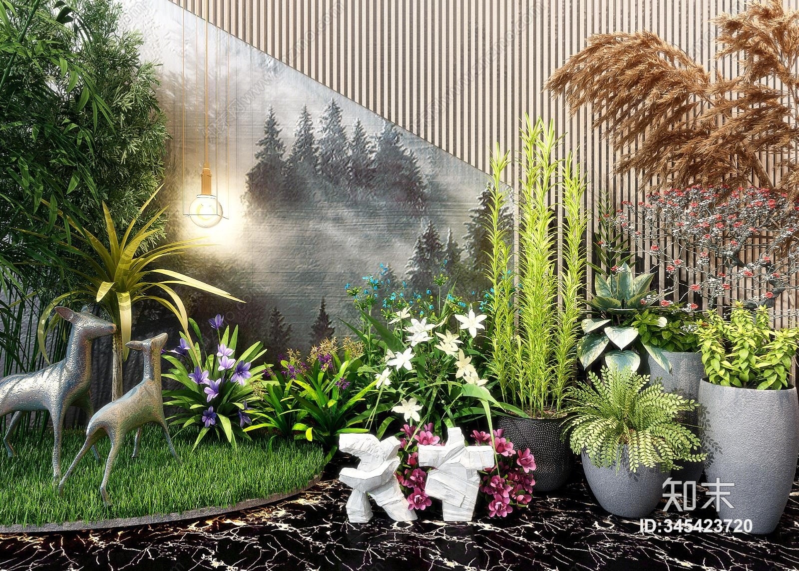 现代竹林3D模型下载【ID:345423720】