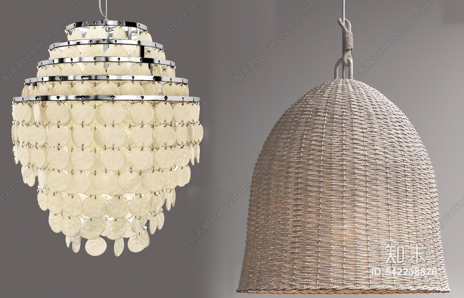 北欧现代吊灯3D模型下载【ID:542238876】