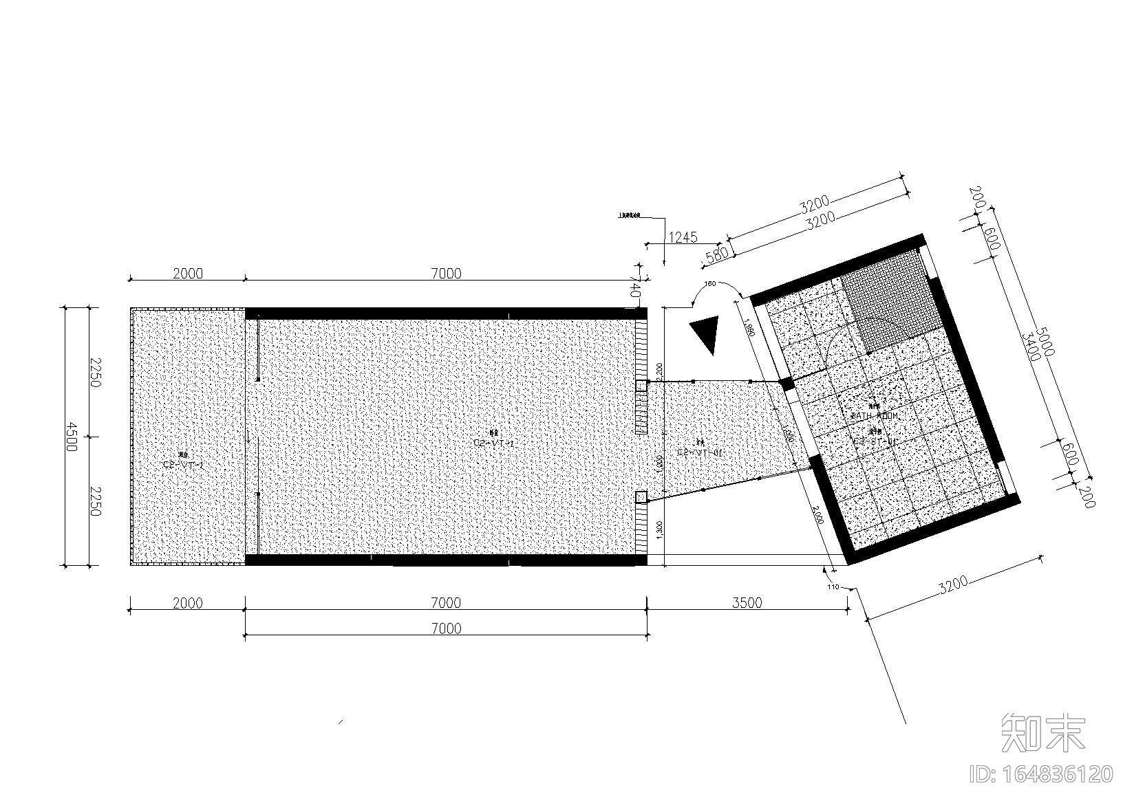 [云南]昆明板栗林C2户型树屋施工图_效果图cad施工图下载【ID:164836120】