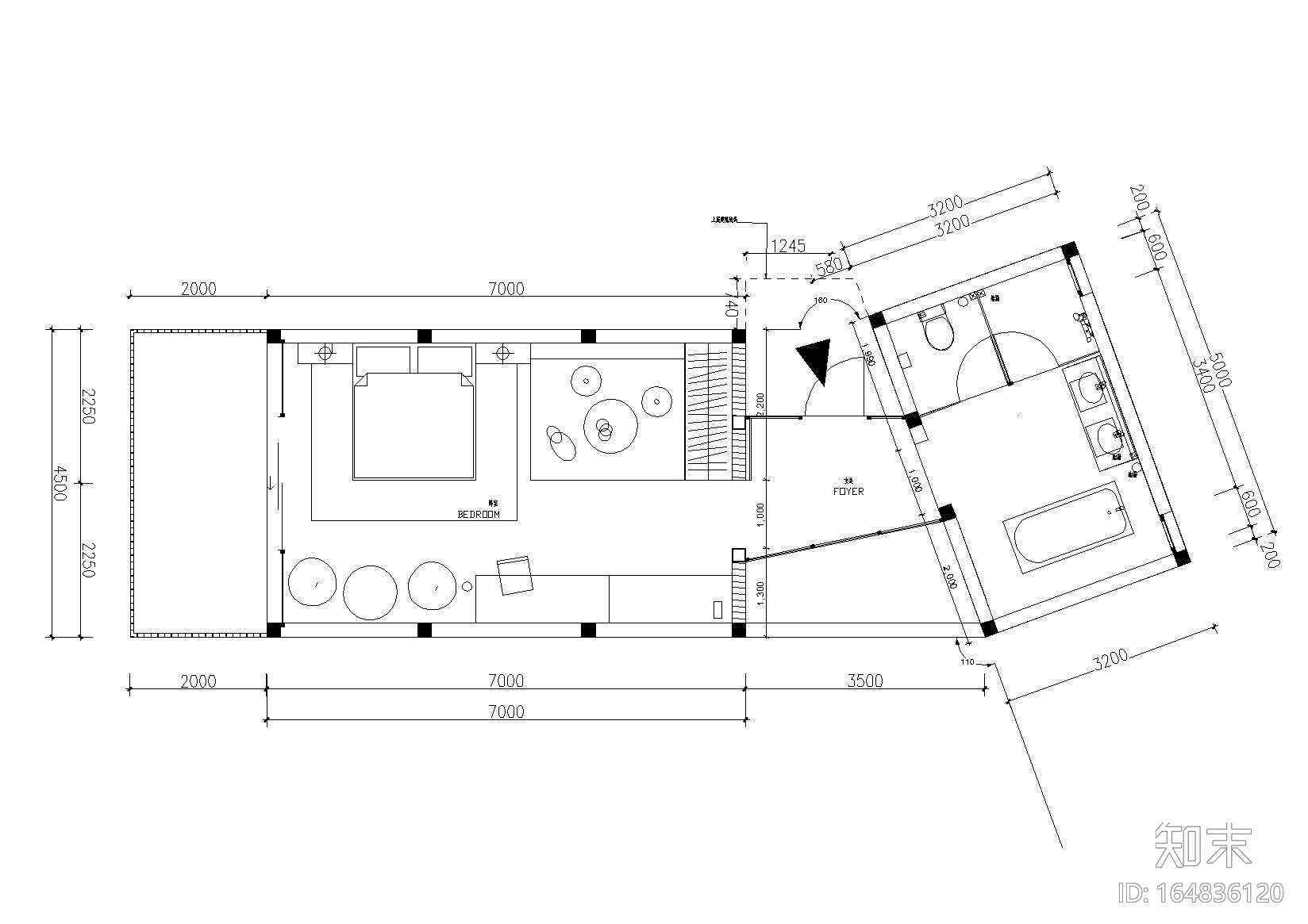 [云南]昆明板栗林C2户型树屋施工图_效果图cad施工图下载【ID:164836120】