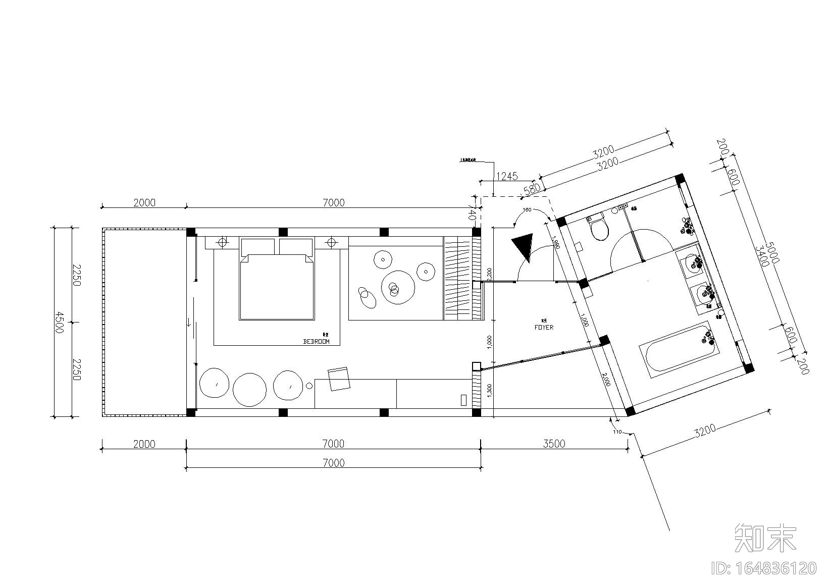 [云南]昆明板栗林C2户型树屋施工图_效果图cad施工图下载【ID:164836120】