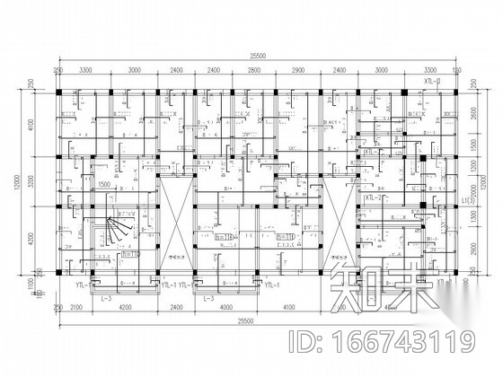 地下一层储藏室，地上六层砖混住宅结构施工图cad施工图下载【ID:166743119】