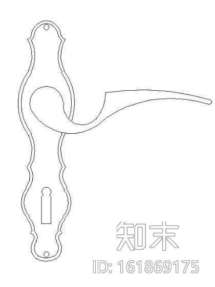 门把手图块cad施工图下载【ID:161869175】