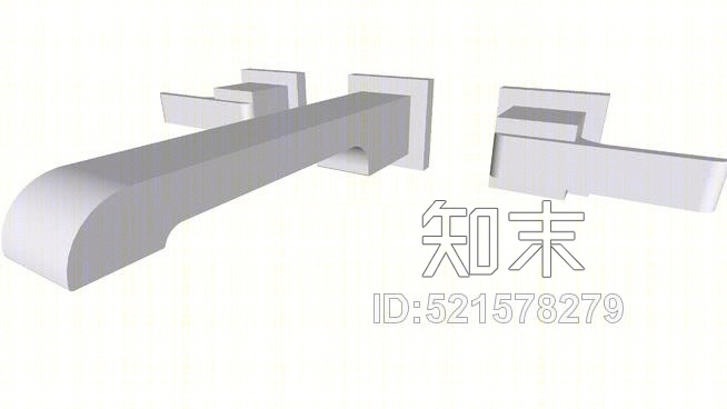 ARA双柄壁挂式水龙头SU模型下载【ID:521578279】