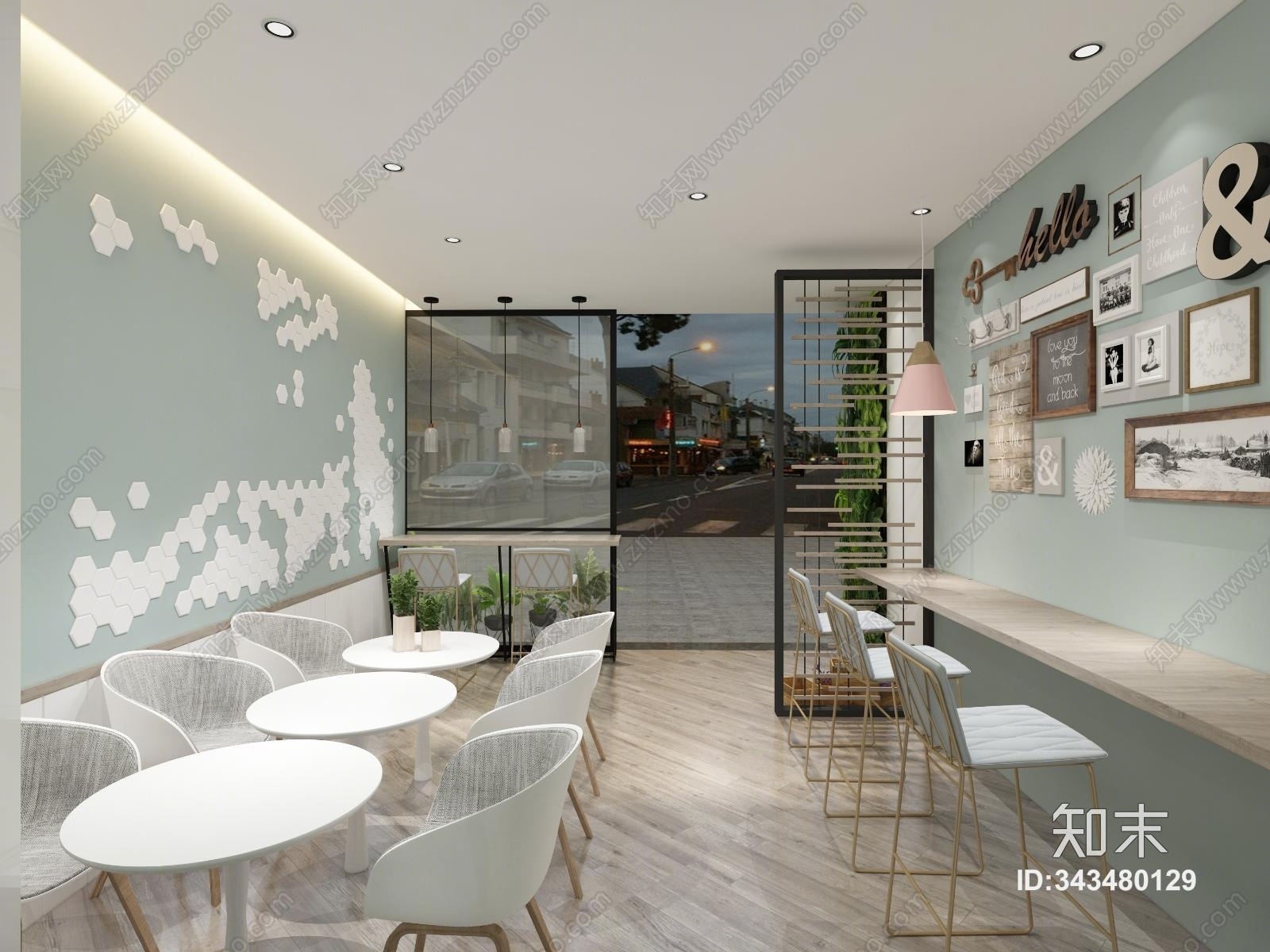 现代咖啡店3D模型下载【ID:343480129】