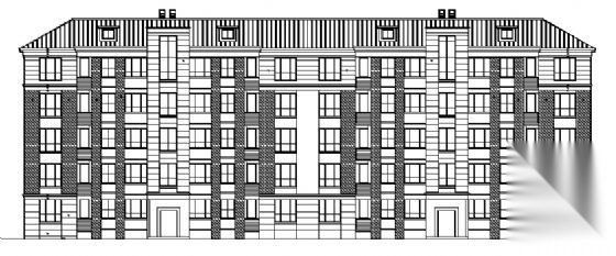 多层住宅建筑图纸cad施工图下载【ID:149856195】