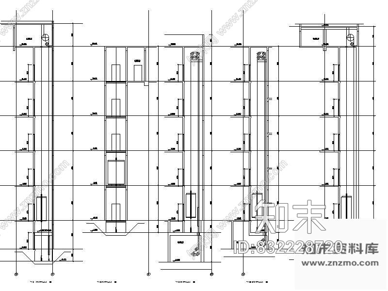 图块/节点客货电梯井道大样图cad施工图下载【ID:832228720】