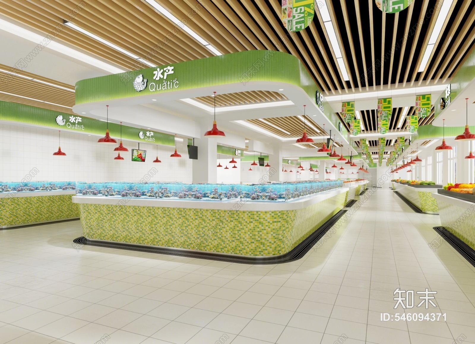 现代超市3D模型下载【ID:546094371】