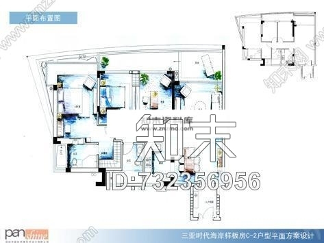 李益中--三亚时代海岸C-2(蓝色维也纳)cad施工图下载【ID:732356956】