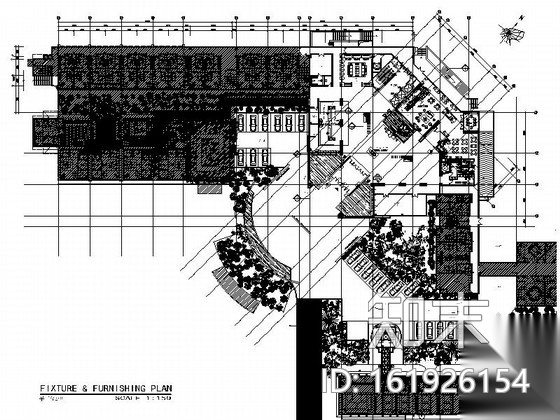 [厦门]知名国际酒店一层大堂室内设计施工图cad施工图下载【ID:161926154】