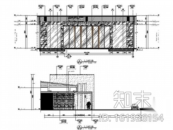 [厦门]知名国际酒店一层大堂室内设计施工图cad施工图下载【ID:161926154】