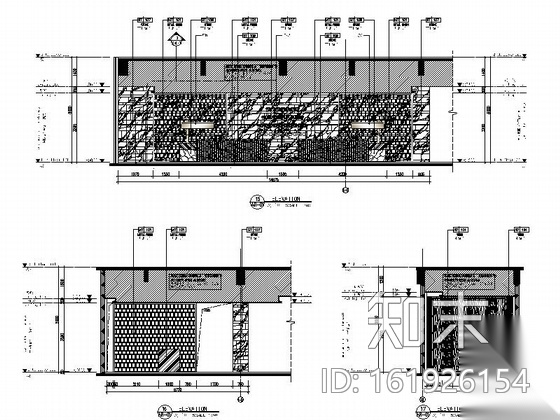 [厦门]知名国际酒店一层大堂室内设计施工图cad施工图下载【ID:161926154】