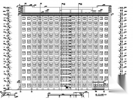 [河南]十二层徽派风格中医院建筑施工图（含效果图）cad施工图下载【ID:166709112】
