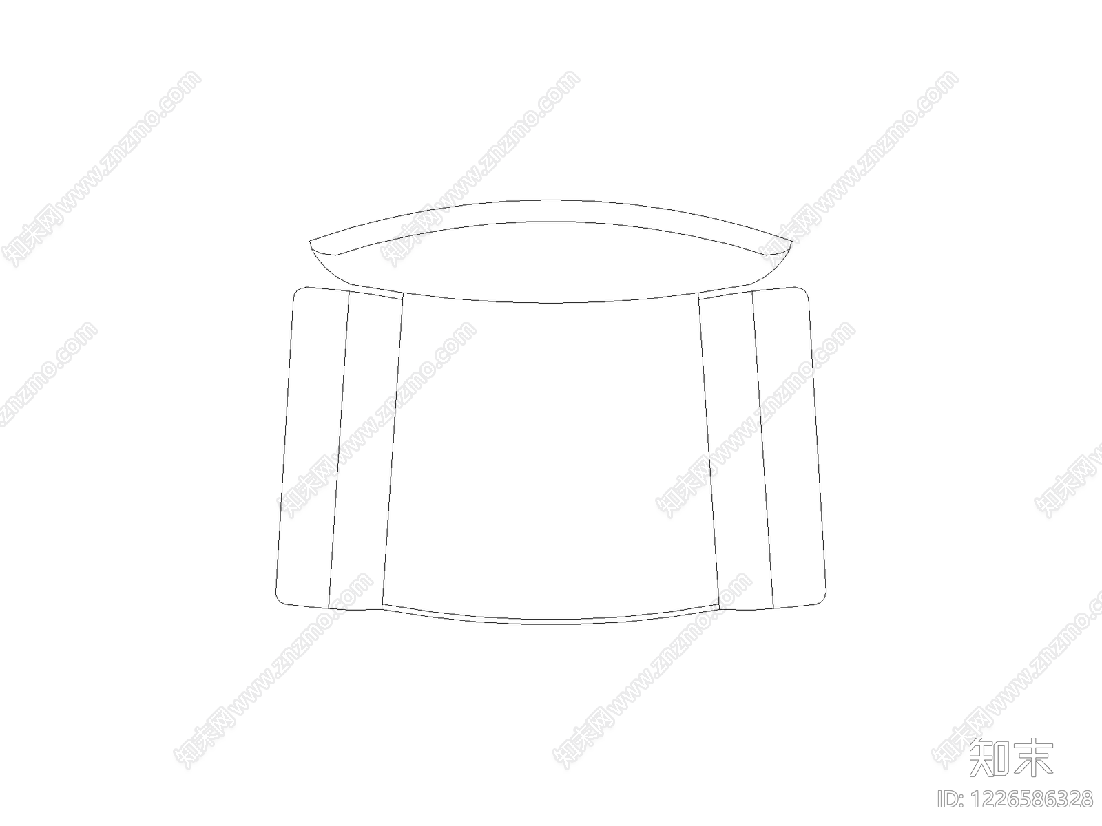 现代桌子CAD图纸