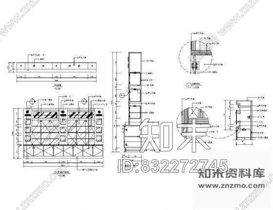 图块/节点通讯店陈列柜详图施工图下载【ID:832272745】