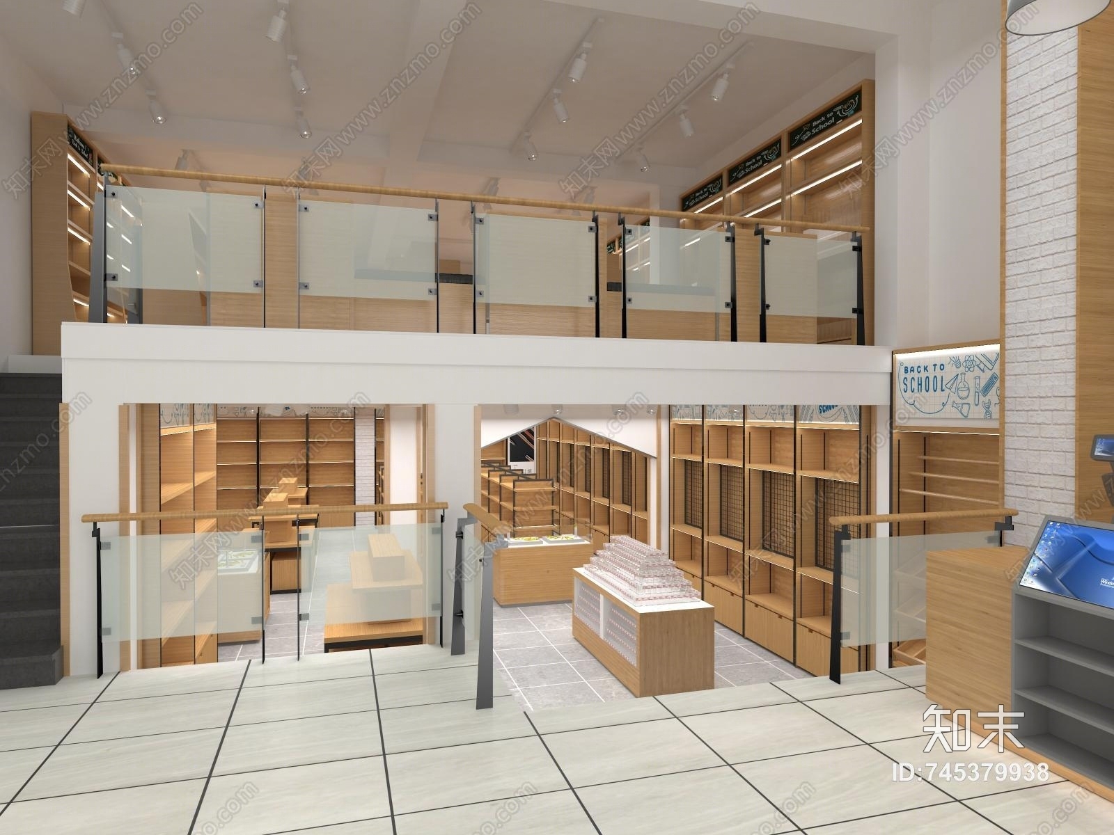 现代万达文具店时尚生活馆3D模型下载【ID:745379938】