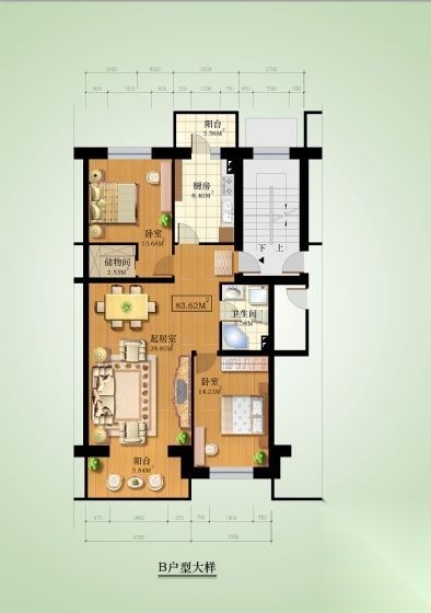 某六层住宅建筑方案图cad施工图下载【ID:149851100】