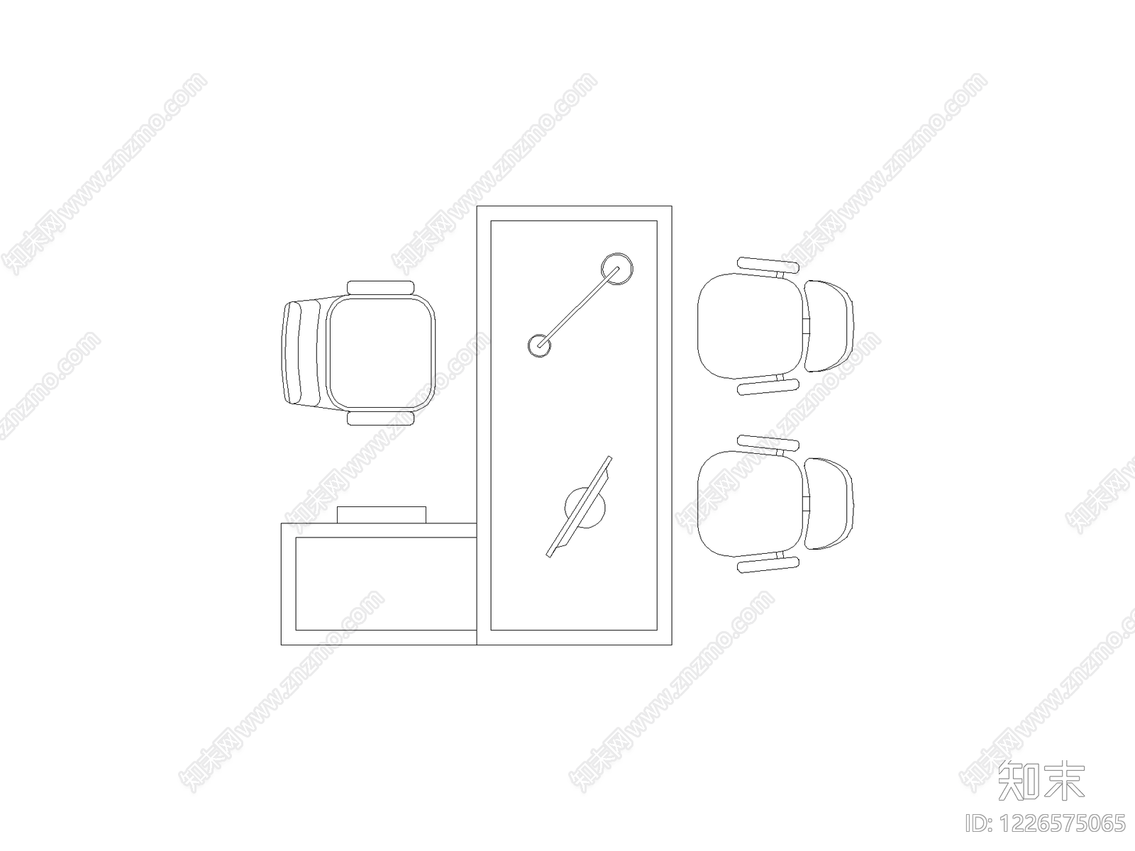 桌子cad施工图下载【ID:1226575065】