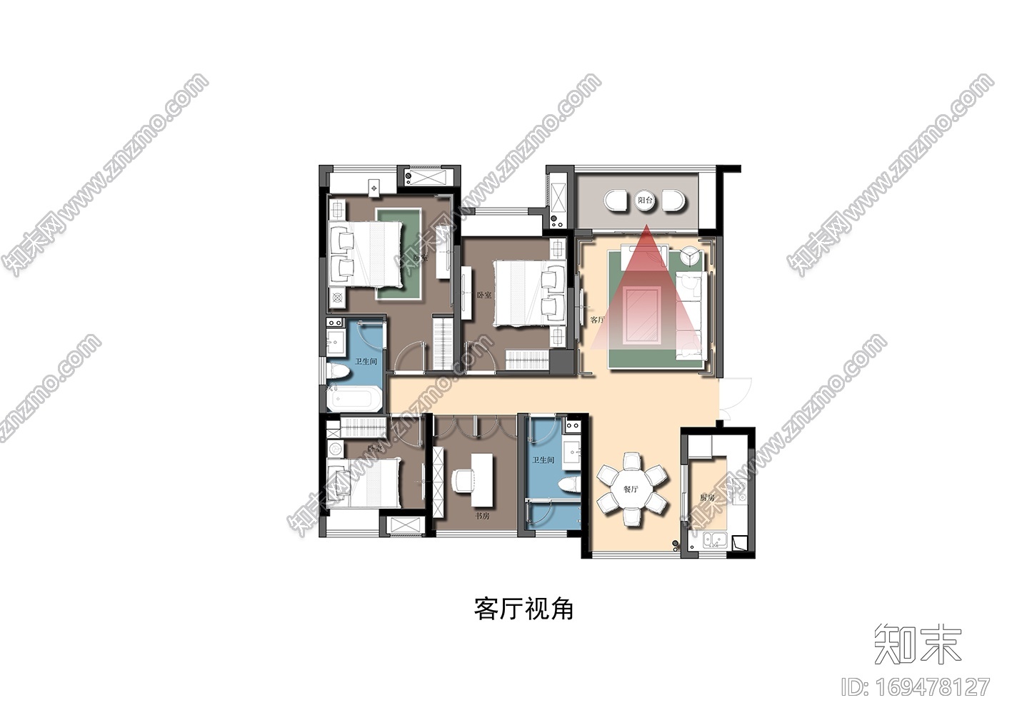 华毅首府D户型样板房|CAD施工图+效果图|施工图下载【ID:169478127】