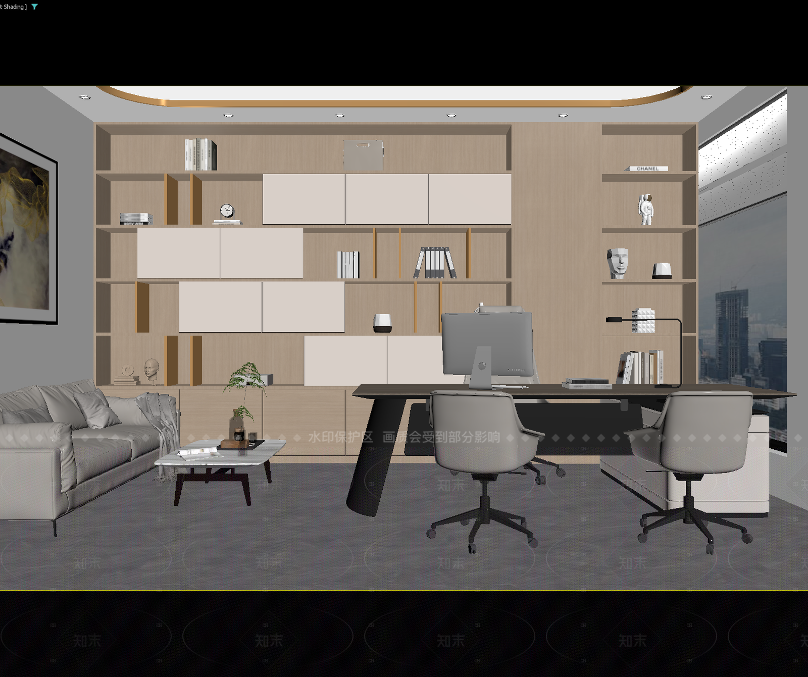 现代办公室3D模型下载【ID:1214932861】
