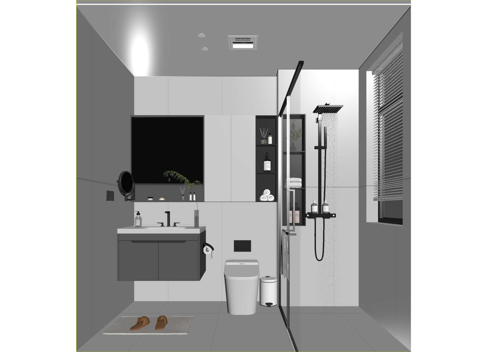 现代卫生间3D模型下载【ID:1214966075】