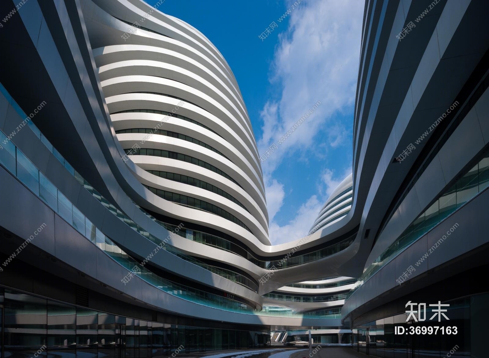 【扎哈哈迪德】北京银河SOHO施工图cad施工图下载【ID:36997163】