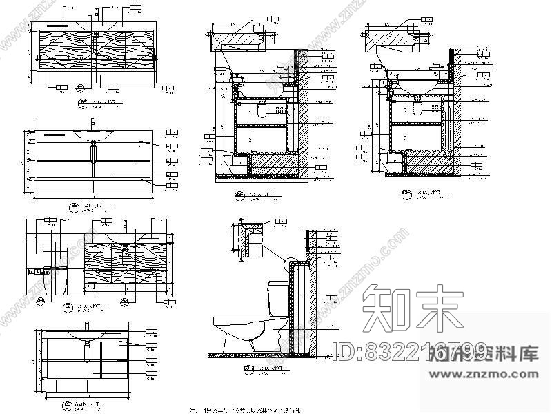 图块/节点酒店套房洗手盆详图施工图下载【ID:832216799】
