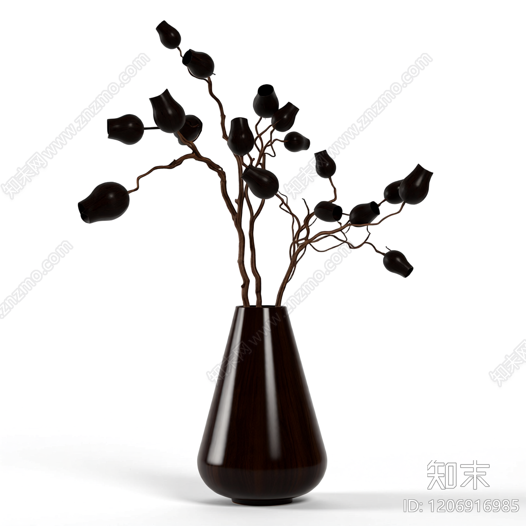 花瓶插花装饰品3D模型下载【ID:1206916985】