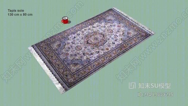 丝绸地毯SU模型下载【ID:940988695】