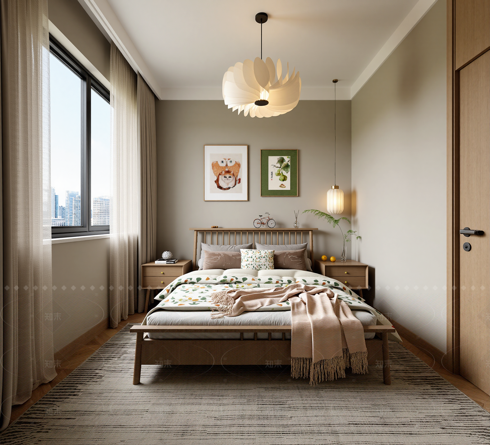 日式家居卧室3D模型下载【ID:1214569353】