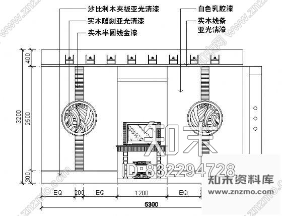 图块/节点餐厅包间立面cad施工图下载【ID:832294728】